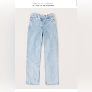 Abercrombie And Fitch Curve Love 90s Ultra High Rise Straight